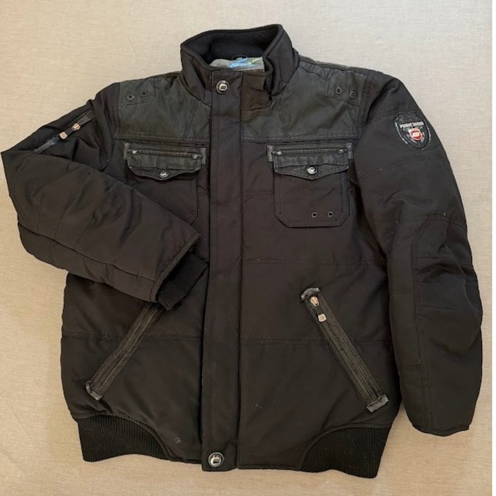 Point Zero Canadian Collection Down Mens L Black Padded Winter Coat Jacket‎